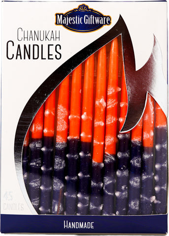 Orange/Blue Chanukah Candles