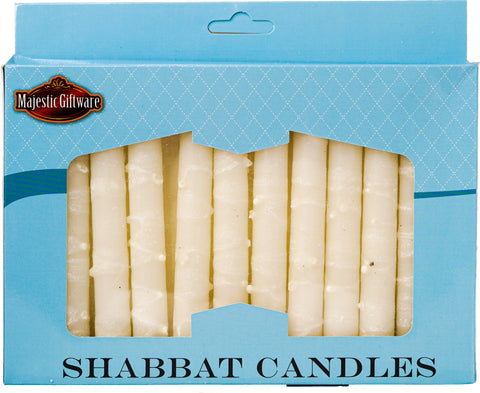 White Shabbat Candles