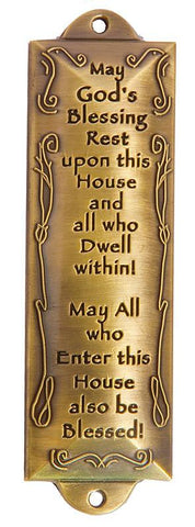 House Blessing Brass Mezuzah