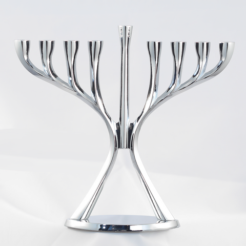 Chanukah Menorah - "Modern / Aluminum"