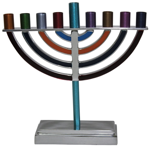Emanuel Small Classic Multi-Colored Hanukkah Menorah
