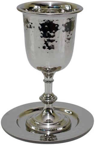 Kiddush Cup - Hammered Nickel