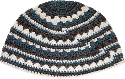 Gray & Blue Frik Kippah