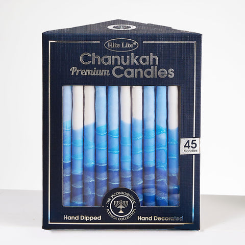 Premium Blue/White Chanukah Candles
