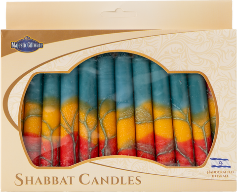 Harmony Turquoise Shabbat Candles