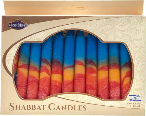 Harmony Red/Blue Shabbat Candles