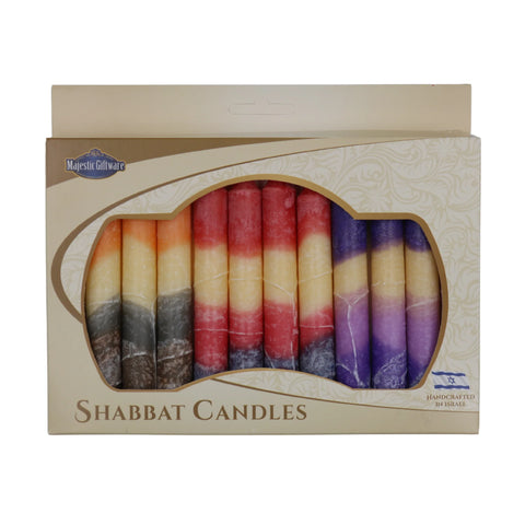 Cream Mix Shabbat Candles