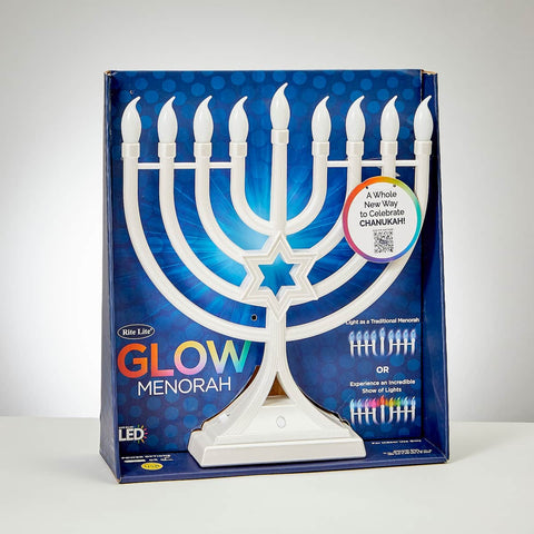 White LED Hanukkiah with changing lights