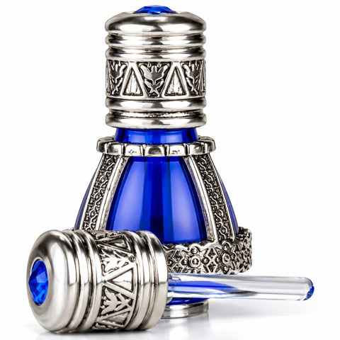 Spikenard Anointing Oil in Blue Cobalt Glass Vial