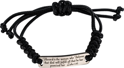 Black / Steel Luke 1:45 Ladies Bracelet