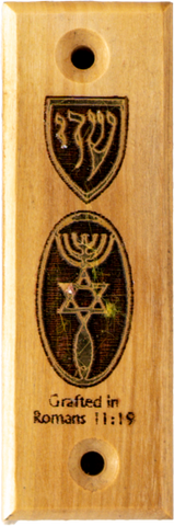 Grafted In Olive Wood 4" Mezuzah