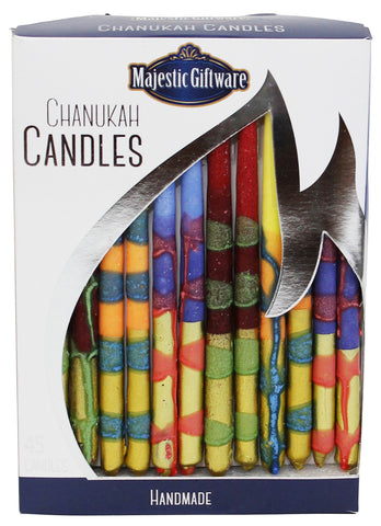 Chanukah Candles "Multi-Colored/Metallic Gold"