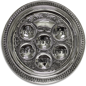 Seder Plate - Silver Ornate 12-inch *While Supplies Last*